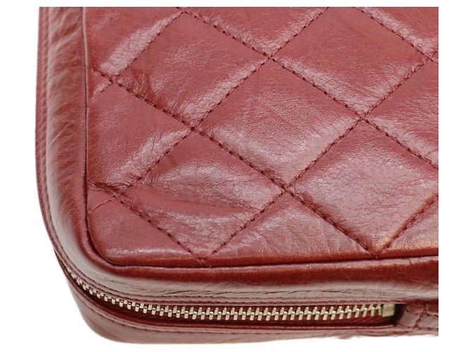 Cambon Beauty case in pelle rossa Chanel A34717 Rosso - vista 8