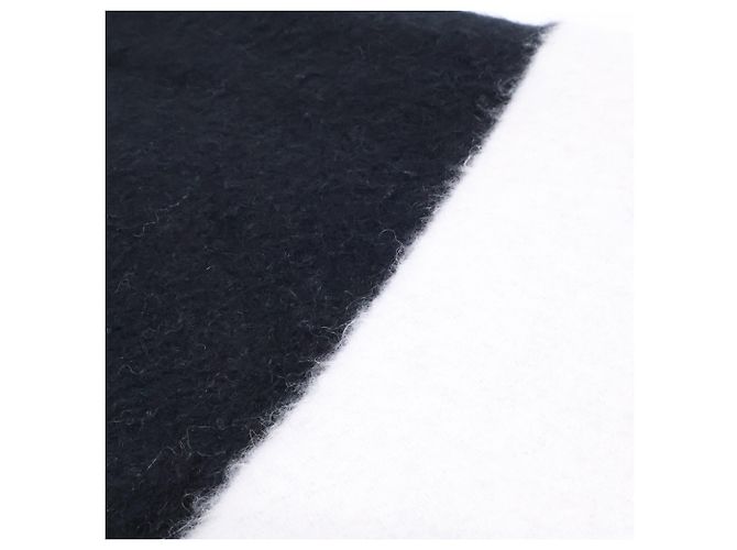 Chanel Bicolor Kaschmir-Schal/Stola Schwarz Weiß - Ansicht 6