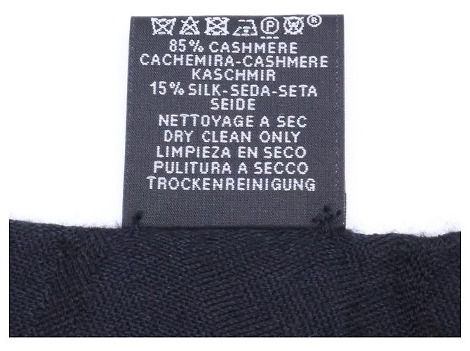 Hermès HERMES Stola/Foulard New Libris in Cashmere e Seta Nero - vista 4