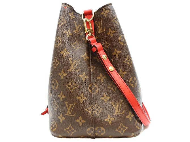 Néonoé Louis Vuitton Monogram Coquelicot Red NeoNoe MM Schultertasche Braun Rot - Ansicht 2