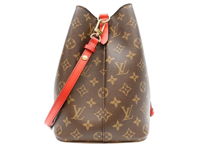 Néonoé Louis Vuitton Monogram Coquelicot Red NeoNoe MM Schultertasche Braun Rot - Ansicht 4