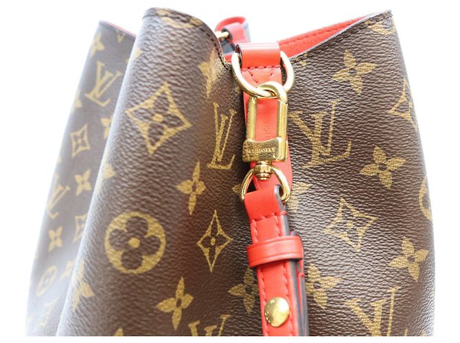 Néonoé Louis Vuitton Monogram Coquelicot Red NeoNoe MM Schultertasche Braun Rot - Ansicht 7