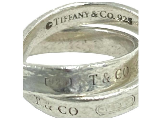 Autre Marque Anello Tiffany Vintage Interlocking Argento - vista 3