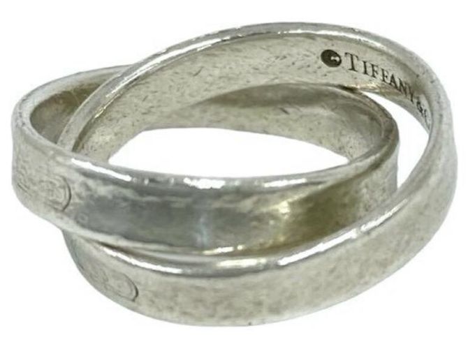 Autre Marque Anello Tiffany Vintage Interlocking Argento - vista 4