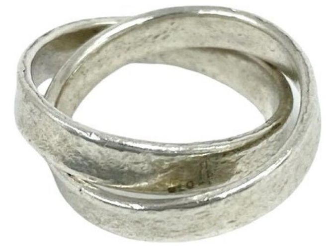 Autre Marque Anello Tiffany Vintage Interlocking Argento - vista 6