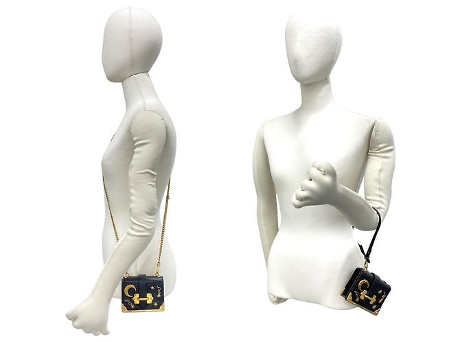 Prada Cahier Studded Logo Hardware Mini Pouch Black - view 2