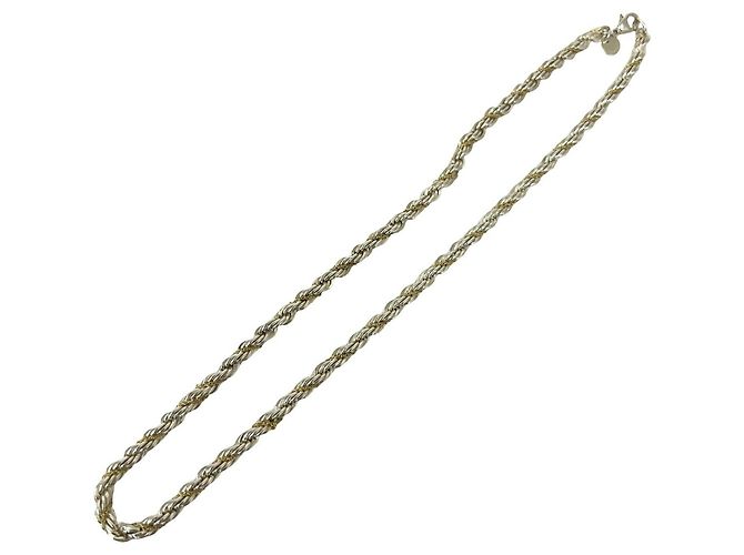 Autre Marque Tiffany Twist Rope Halskette Silber Golden - Ansicht 6