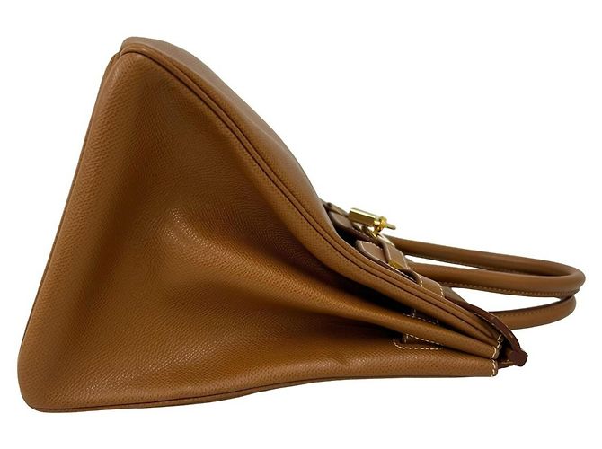 Hermès Bolsa de mão Hermes Birkin 35 em couro Courchevel Marrom - vista 6
