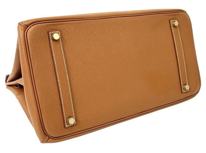 Hermès Bolsa de mão Hermes Birkin 35 em couro Courchevel Marrom - vista 7