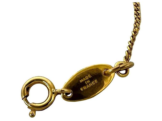 CHANEL Vintage Coco Mark Motiv Halskette Golden - Ansicht 4