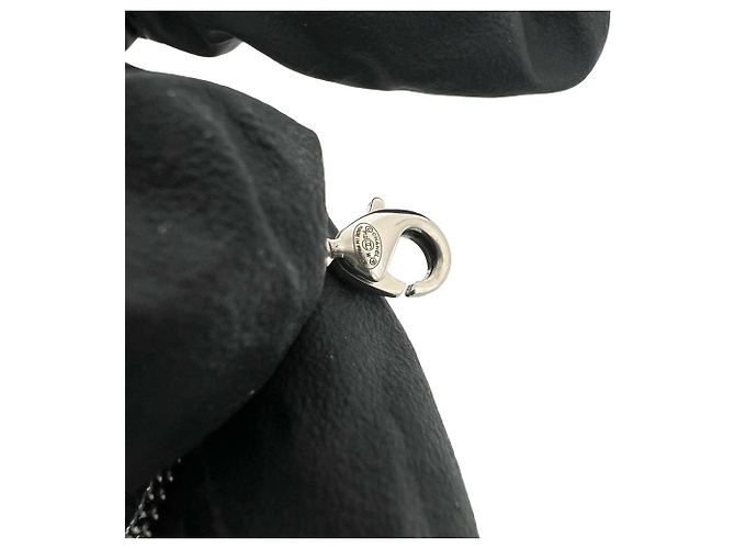 Colar CHANEL Coco Mark em metal e strass Prata - vista 3