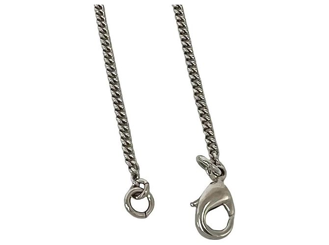 Colar CHANEL Coco Mark em metal e strass Prata - vista 5