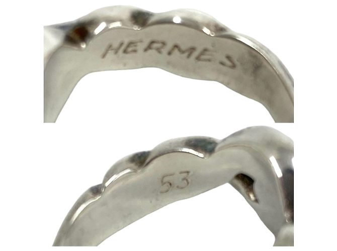 Ring Hermès Anello Vintage Torsade HERMES Argento - vista 3