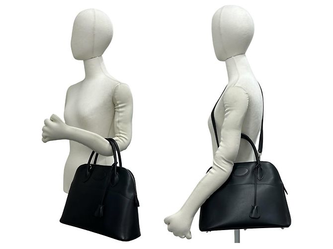 Hermès Bolsa de mão HERMES Bolide 31 em couro Box Calf Preto - vista 2