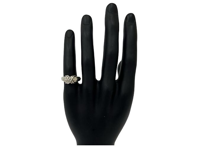 Autre Marque Anello Tiffany Vintage Signature Band Ring Argento - vista 2