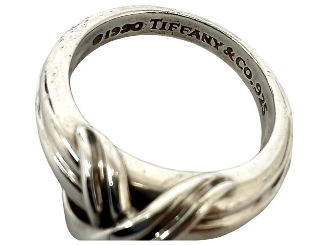 Autre Marque Anello Tiffany Vintage Signature Band Ring Argento - vista 3