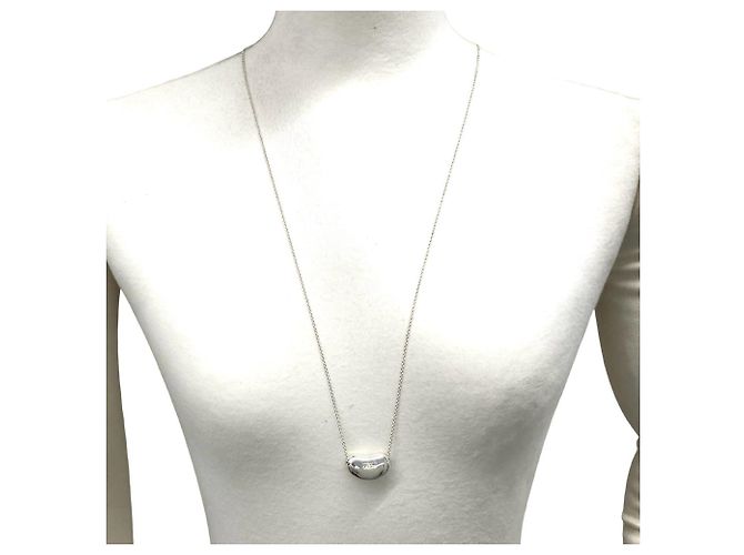 Autre Marque Collana Tiffany Vintage Bean Argento - vista 2