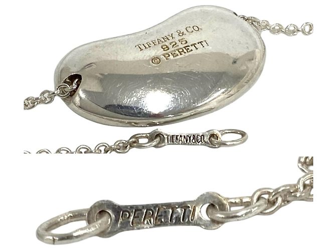 Autre Marque Collana Tiffany Vintage Bean Argento - vista 3