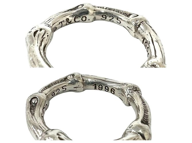 Autre Marque Anello Tiffany Vintage Bamboo Band Argento - vista 3
