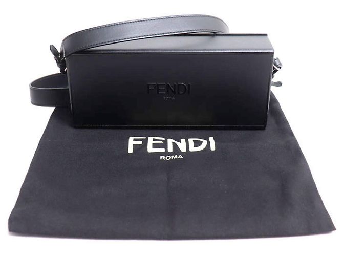 Bolsa de Ombro Box FENDI Preto - vista 9
