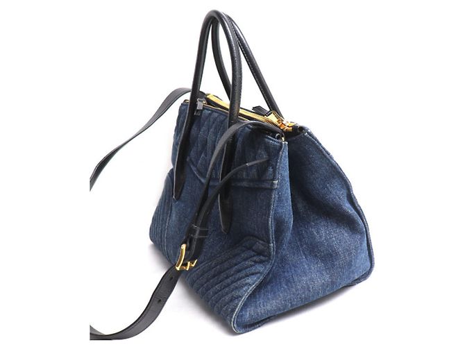 Bolsa Miu Miu Denim Biker Azul - vista 2