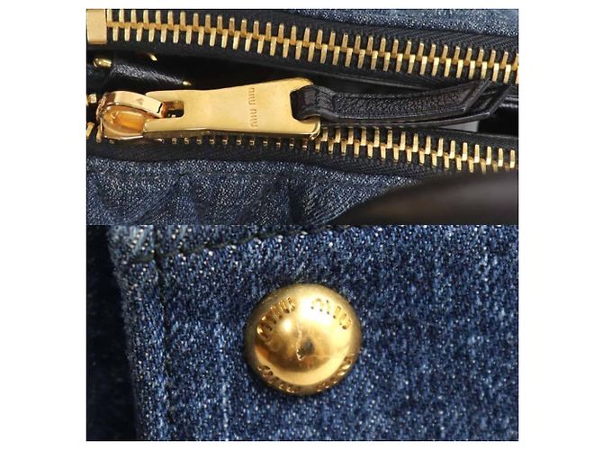 Bolsa Miu Miu Denim Biker Azul - vista 6