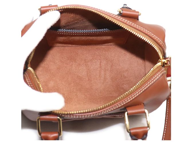 Céline Bolso de hombro 2-Way Boston Small Celine Cuir Triomphe Castaño - vista 4
