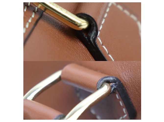 Céline Bolso de hombro 2-Way Boston Small Celine Cuir Triomphe Castaño - vista 7