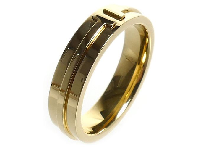 Autre Marque Bague Tiffany 18K Yellow Gold T Two Wide Band Ring - vue 2