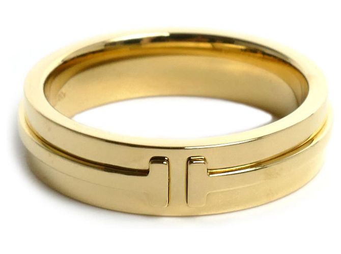 Autre Marque Bague Tiffany 18K Yellow Gold T Two Wide Band Ring - vue 3