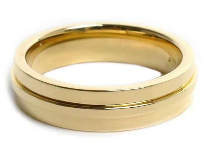 Autre Marque Bague Tiffany 18K Yellow Gold T Two Wide Band Ring - vue 4
