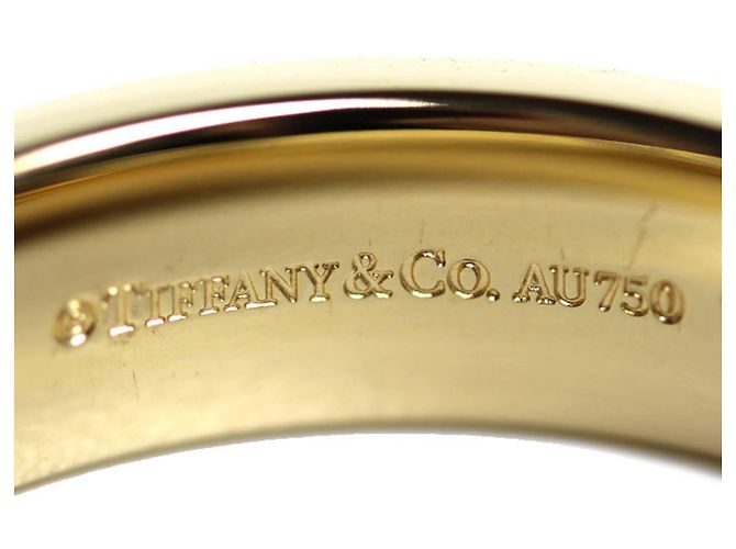 Autre Marque Bague Tiffany 18K Yellow Gold T Two Wide Band Ring - vue 5