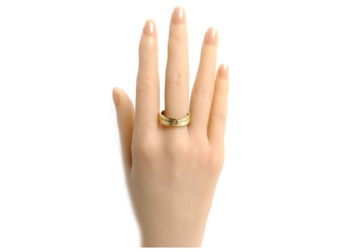 Autre Marque Bague Tiffany 18K Yellow Gold T Two Wide Band Ring - vue 7