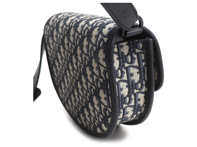 Borsa a tracolla Christian Dior Dior Gallop Oblique Jacquard Blu navy - vista 2