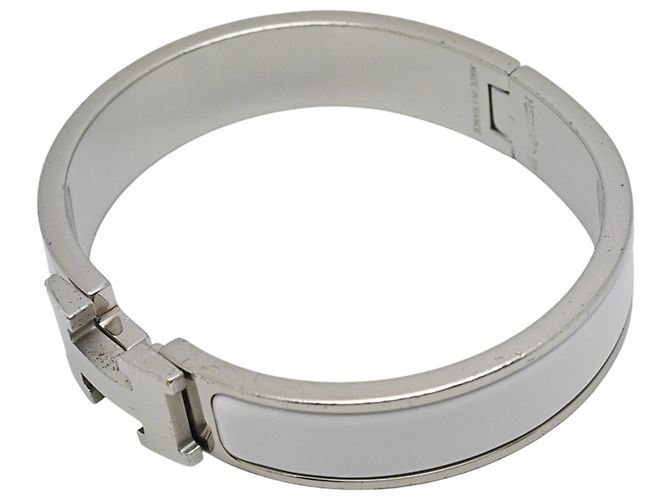 Hermès Bracciale Charm Hermes Click H PM da donna Bianco - vista 3