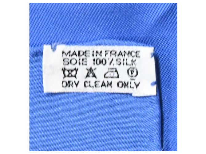 Hermès Pañuelo Hermes Carre 90 RETOUR A LA TERRE para mujer Azul Multicolor Verde Naranja - vista 9
