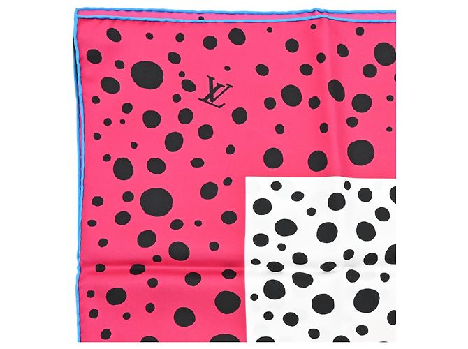 Louis Vuitton Carre 90 Pumpkin Yayoi Kusama Scarf Weiß Mehrfarben Orange Lila - Ansicht 4