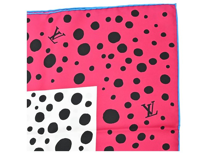Louis Vuitton Carre 90 Pumpkin Yayoi Kusama Scarf Weiß Mehrfarben Orange Lila - Ansicht 5