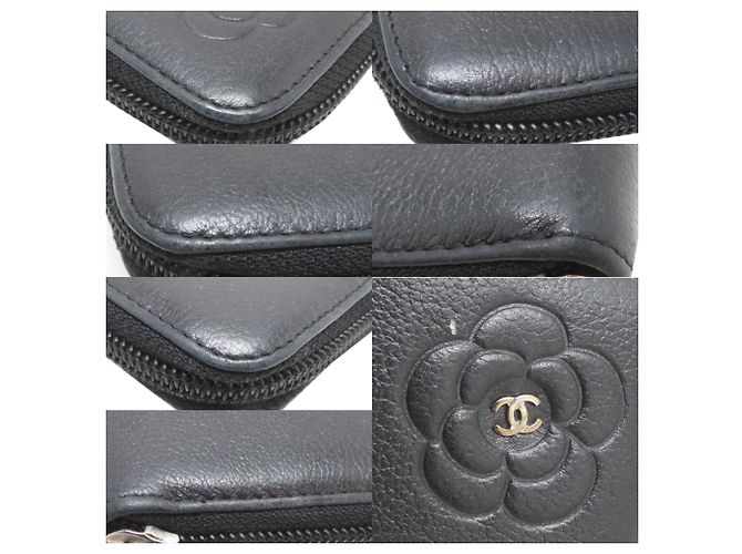 Cartera larga Chanel de piel negra Negro - vista 10