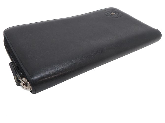 Cartera larga Chanel de piel negra Negro - vista 3