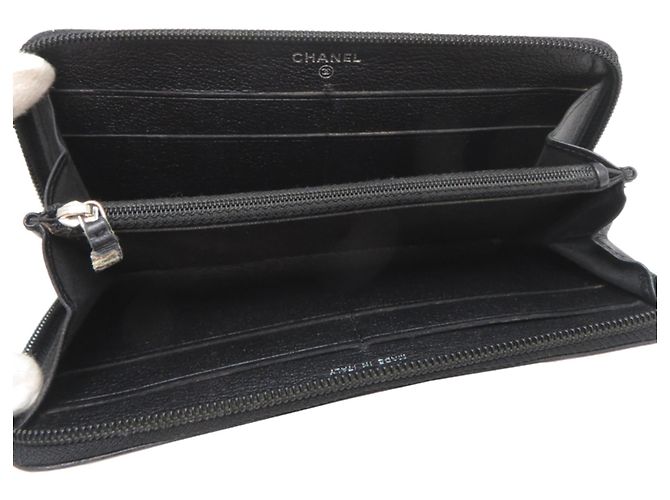 Cartera larga Chanel de piel negra Negro - vista 5