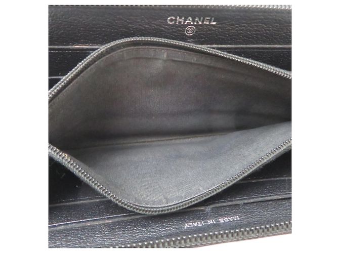 Cartera larga Chanel de piel negra Negro - vista 6