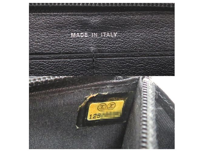 Cartera larga Chanel de piel negra Negro - vista 8