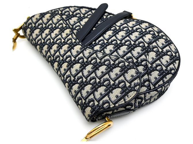 Bolso Saddle Christian Dior Dior Trotter Azul marino - vista 3