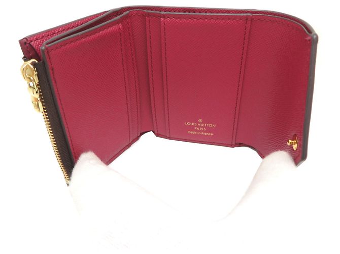 Louis Vuitton Portefeuille Zoe Women's Tri-fold Wallet Castaño - vista 5