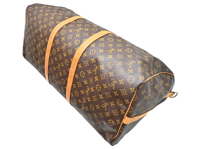 Louis Vuitton Keepall 60 Bandoulière Boston Bag Castaño - vista 3