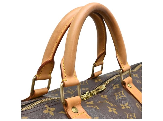 Louis Vuitton Keepall 60 Bandoulière Boston Bag Castaño - vista 5