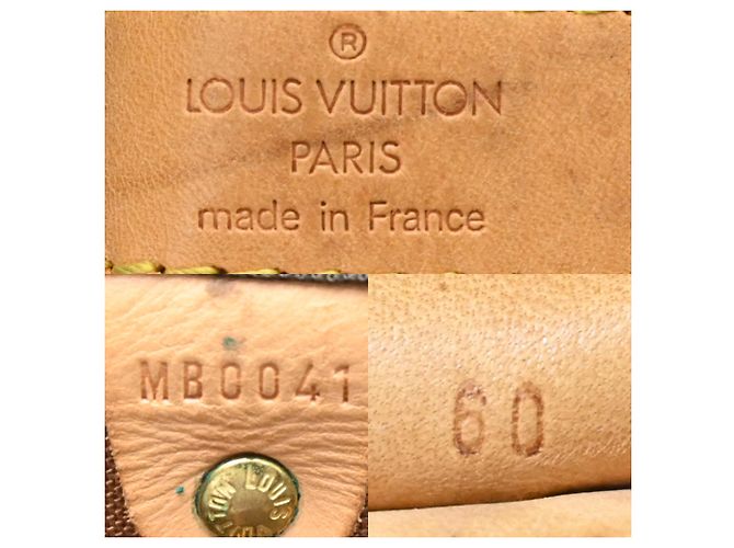 Louis Vuitton Keepall 60 Bandoulière Boston Bag Castaño - vista 8