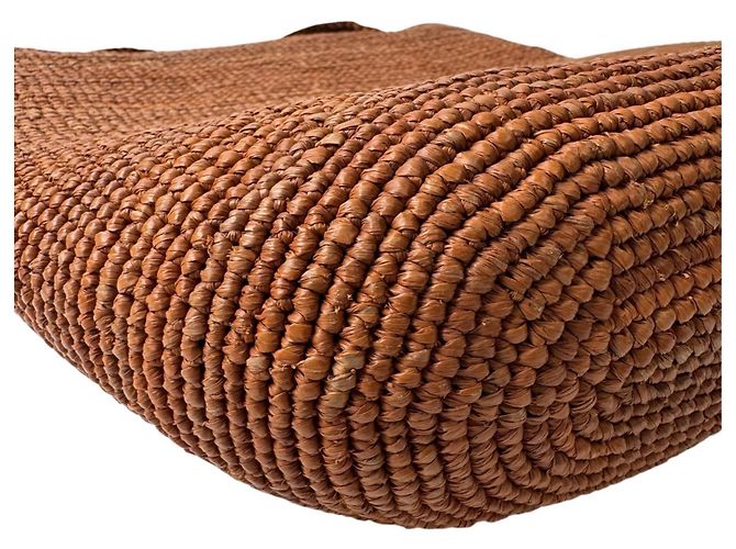Loewe Mini Slit Bag Brown Raffia and Leather - view 12