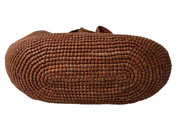 Loewe Mini Slit Bag Brown Raffia and Leather - view 5